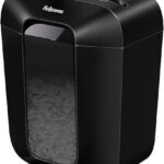 Fellowes paper shredder showing shredded paper